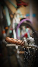 Cropped image of bicycle bell