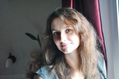 Close-up portrait of young woman