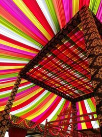 Low angle view of illuminated ferris wheel