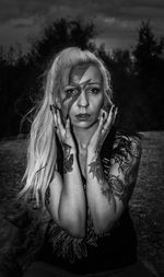 Close-up portrait of young woman