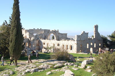 Old ruins against clear sky