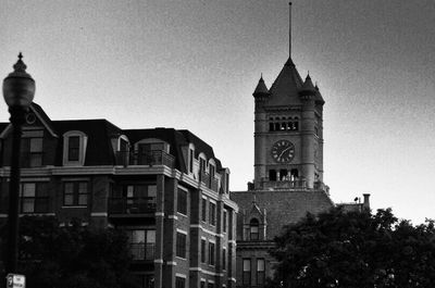 Low angle view of clock tower