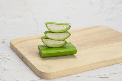 Close-up of vegetables on cutting board