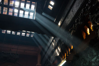 Sunlight falling in temple