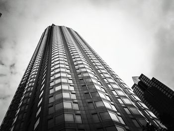 Low angle view of skyscrapers against sky