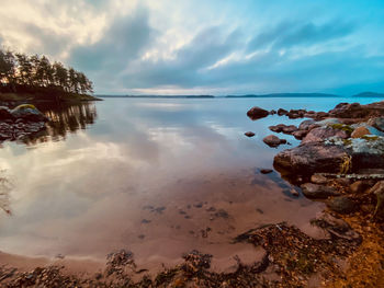 Scenic view of sea against sky