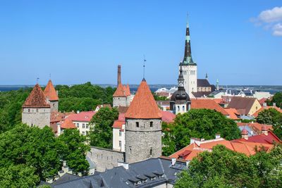 High angle view of a city