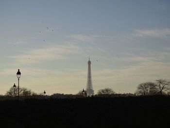 Low angle view of tower against sky