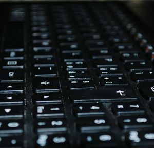 Full frame shot of laptop keyboard