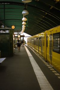 Train at railroad station platform