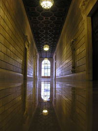 Interior of empty corridor