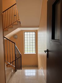 Low angle view of spiral staircase