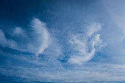 Low angle view of clouds in sky