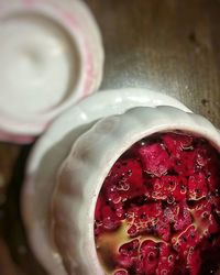 Close-up of strawberries in bowl