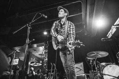Full length of man standing at night