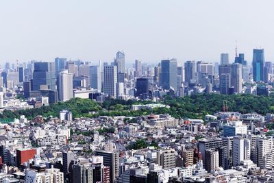 High angle shot of cityscape