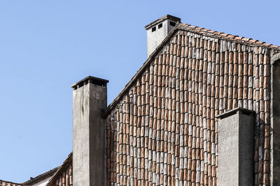 Low angle view of building against clear sky