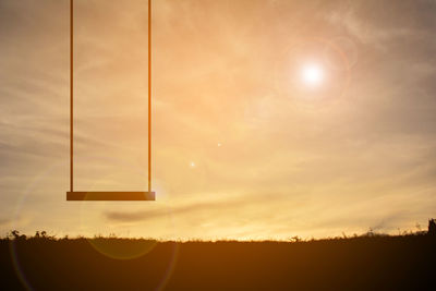 Scenic view of landscape against sky during sunset