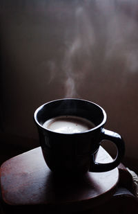 Close-up of coffee on table