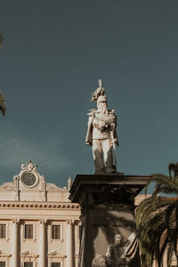 Low angle view of statue of building