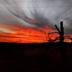 Silhouette of landscape at sunset