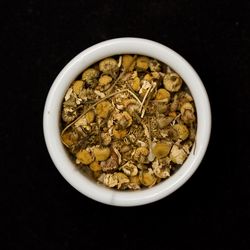 Directly above shot of food on table against black background