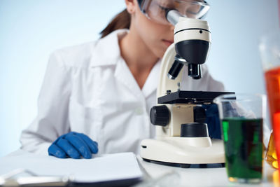 Female scientist working in laboratory