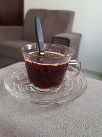 Close-up of coffee on table