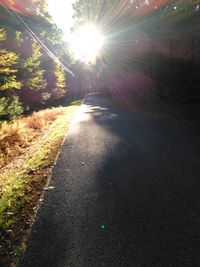 Road amidst trees against sky