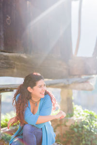 Young woman looking away