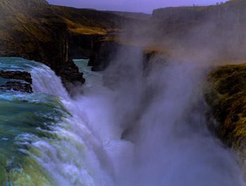 Scenic view of waterfall