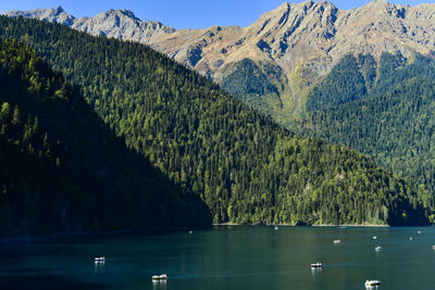 Scenic view of lake against mountains