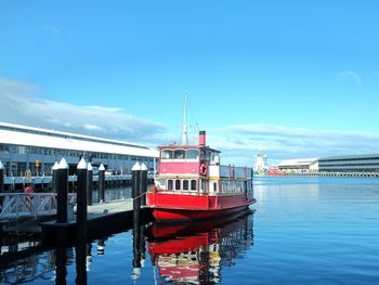 Boats in harbor