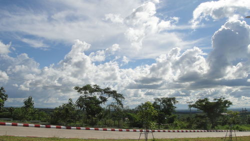 Panoramic view of road against sky