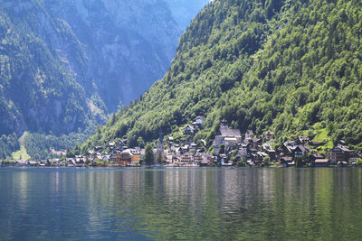 Scenic view of lake against mountains