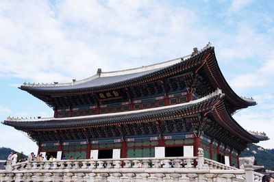 Low angle view of historical building against sky