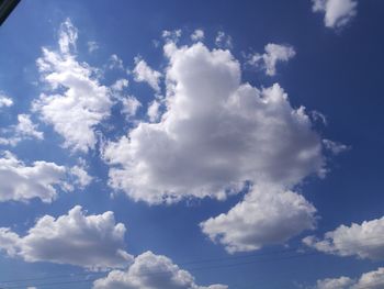 Low angle view of clouds in sky