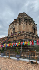 Low angle view of traditional building against sky