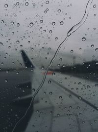 Raindrops on glass