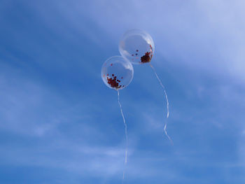 Ballons flying through the air