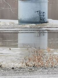 View of frozen lake
