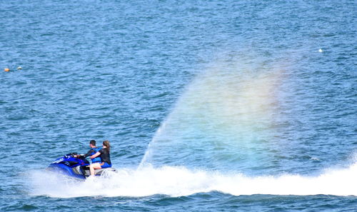 Man surfing in sea