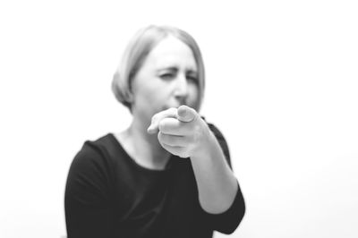 Portrait of young woman