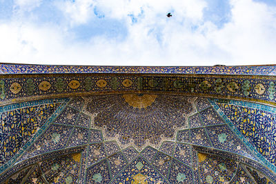 Low angle view of ceiling of building