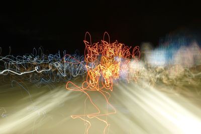 Light trails at night