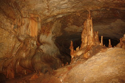 Rock formation in cave