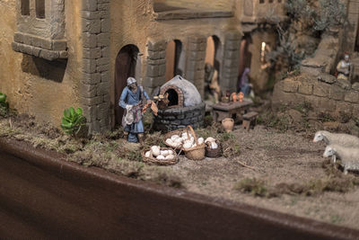 Nativity scene figurine crib the baker .