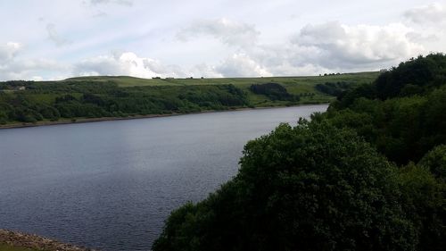 Scenic view of river against sky