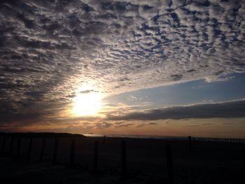 Scenic view of sunset over sea