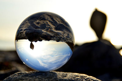 Close-up of crystal ball